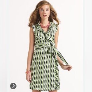 Kate Spade Green and Black Patterned Dress